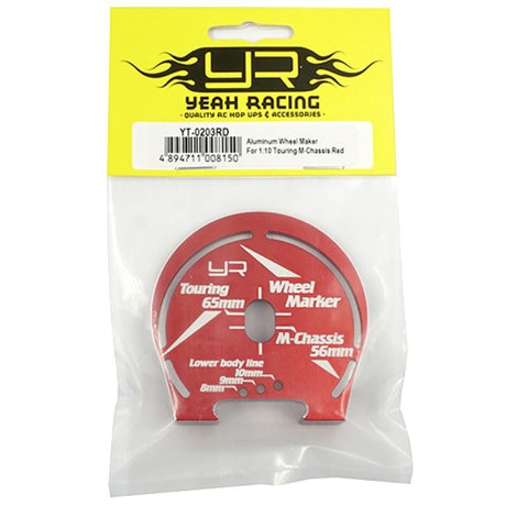 Yeah Racing Aluminum Wheel Well Marker For 1:10 Touring M-Chassis Red