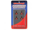 TRAXXAS Shock caps, aluminium (red-anodised) (4) (Ultra Shocks)