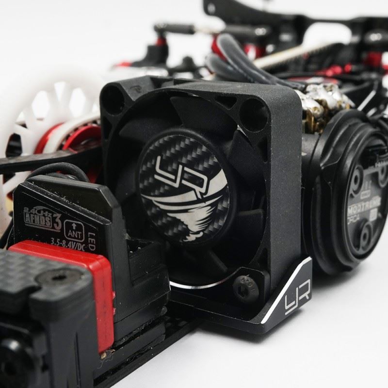 Yeah Racing Aluminum 30mm & 40mm Fan Mount Red