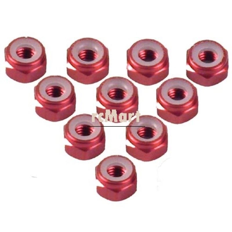 Yeah Racing 4mm Aluminium Lock Nut (RD)