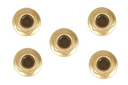 Tamiya 4mm Fl.Lock Nuts Gold