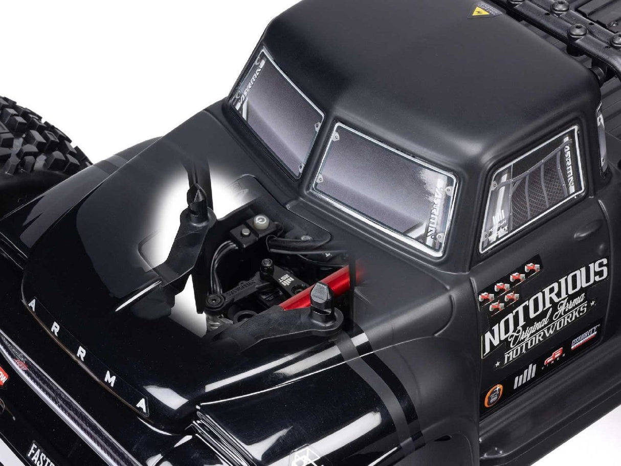 Arrma 1/8 Notorious 6S V6 4X4 Blx Stunt Truck Rtr Black