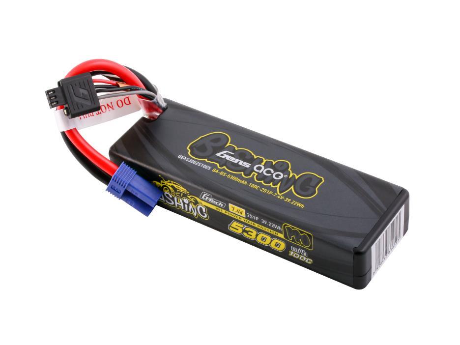 Gens Ace Li-Po Car G-Tech 2S 7.4V 5300mAh 100C Bashing w/EC5 (Promoto