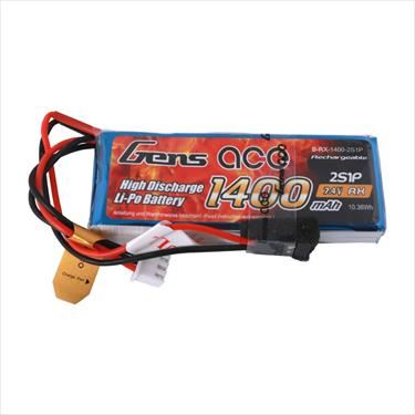 Gens Ace Li-Po 2S 7.4V 1400Mah Rxc With Jr