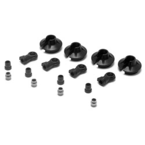 Losi 15mm Shock Ends, Cups, Bushing: 8B 2.0 (LosiA5435)