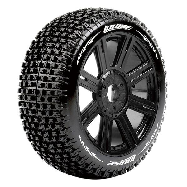 LOUISE RC B-PIRATE 1/8 FR/R R SUPER SOFT HEX 17MM SPOKE/BL