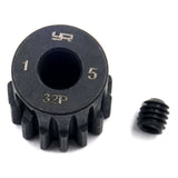 Yeah Racing 32 Pitch 15T HD Steel 5mm Bore Motor Gear Pinion