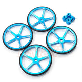 Yeah Racing Aluminum Set Up Wheels For 1:10 M Chassis Blue