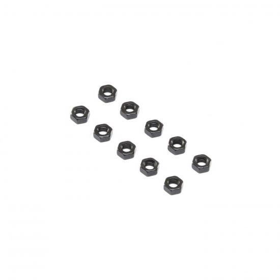 Losi Flat Nut, Stl, M4 (10) (Losi255024)