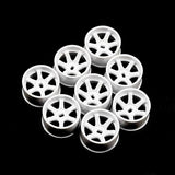 Yeah Racing Plastic Wide Rim Set (Offset 0 +1 +2 +3) White For 1/28 Awd Mini-Z