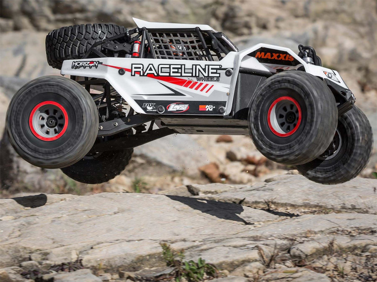 Losi Super Rock Rey: 1/6 4WD Elec Rock Racer, RTR White