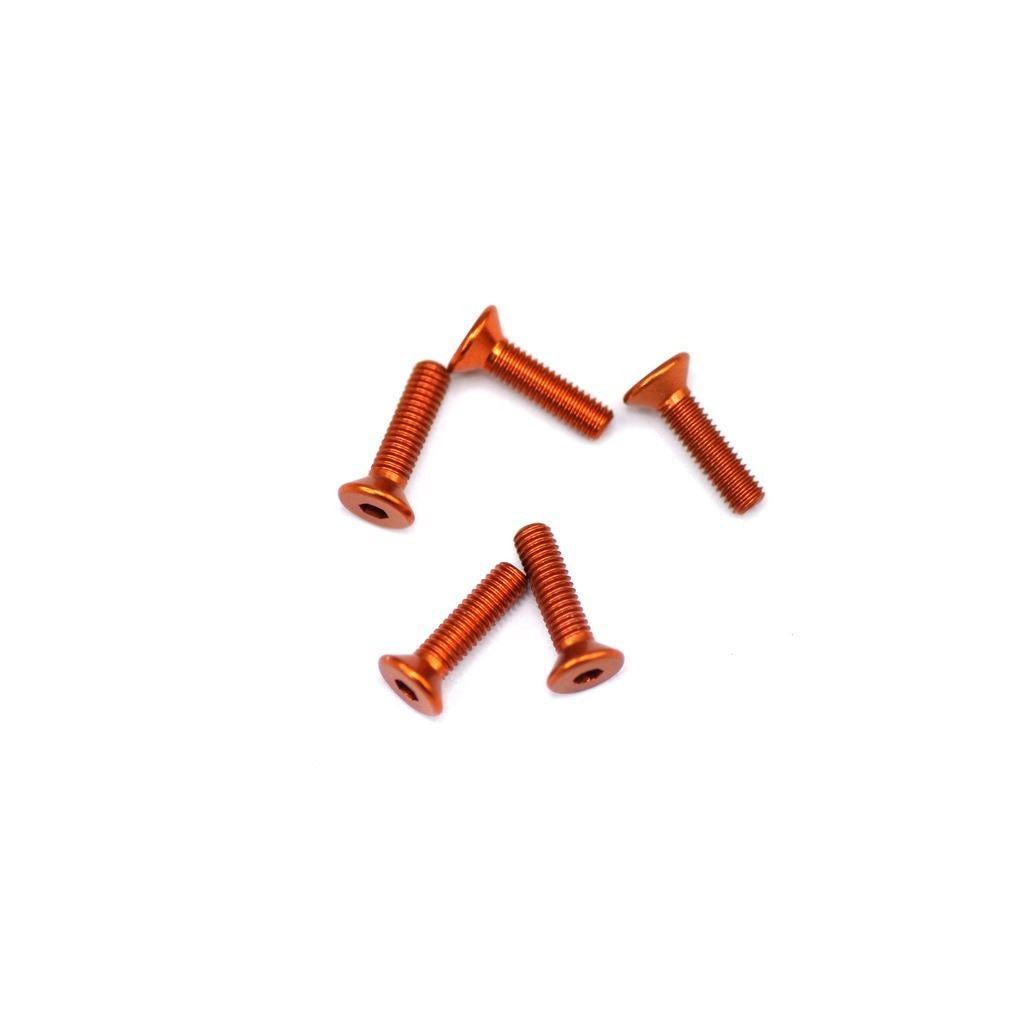 Alu Screw Allen Csk M3 X 12 Orange (5)