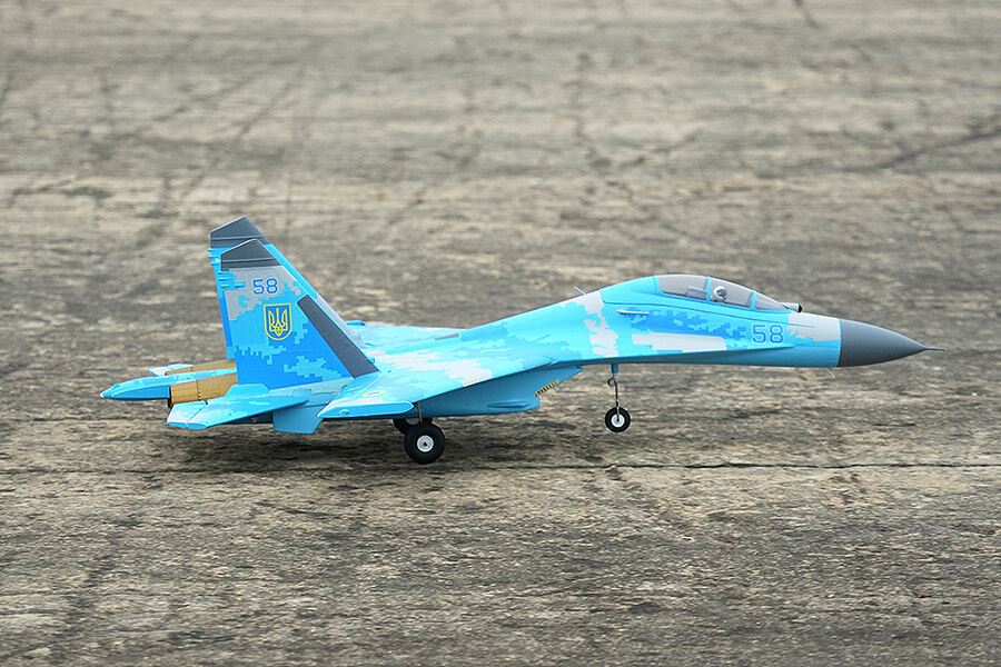 XFLY TWIN 50MM SU-27 EDF 750MM JET w/o TX/RX/BATT - BLUE CAMO