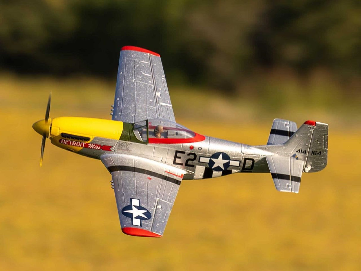 E Flite UMX P-51D Mustang inDetroit Missin BNF Basic with AS3X and SAF