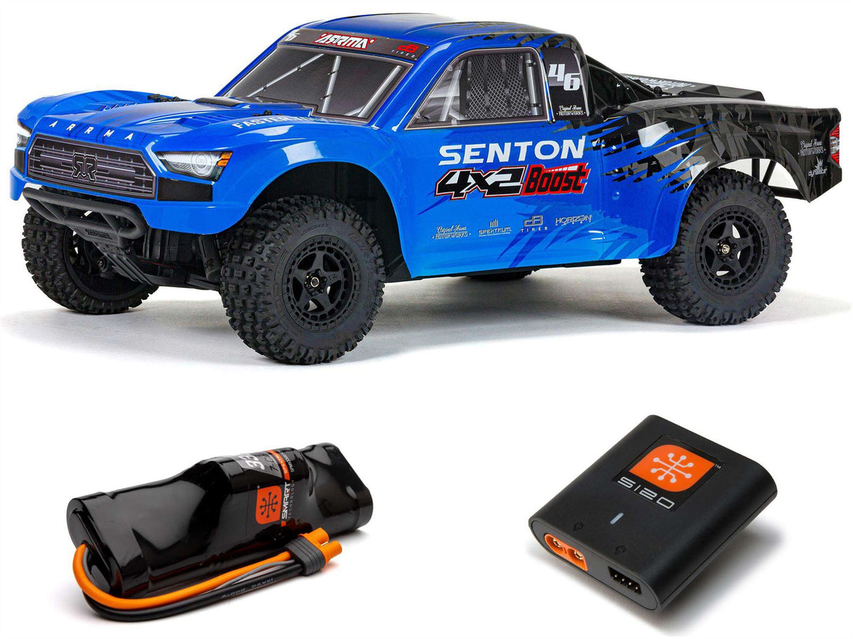 Arrma Senton Boost 4X2 550 Mega 1/10 2WD SC Blue w/Batt Chg