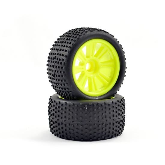 FTX COMET TRUGGY FRONT MOUNTED TYRE & WHEEL YELLOW