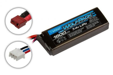 REEDY WOLFPACK LIPO 1600MAH 30C 7.4V FLAT