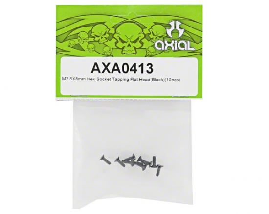 AXIAL Hex Sckt Tapping Flat Hd M2.6x8mm Blk(10)