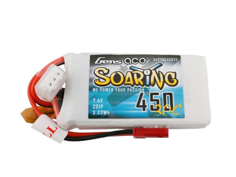 Gens Ace Li-Po 2S 7.4V 450Mah 30C Soaring With Bec