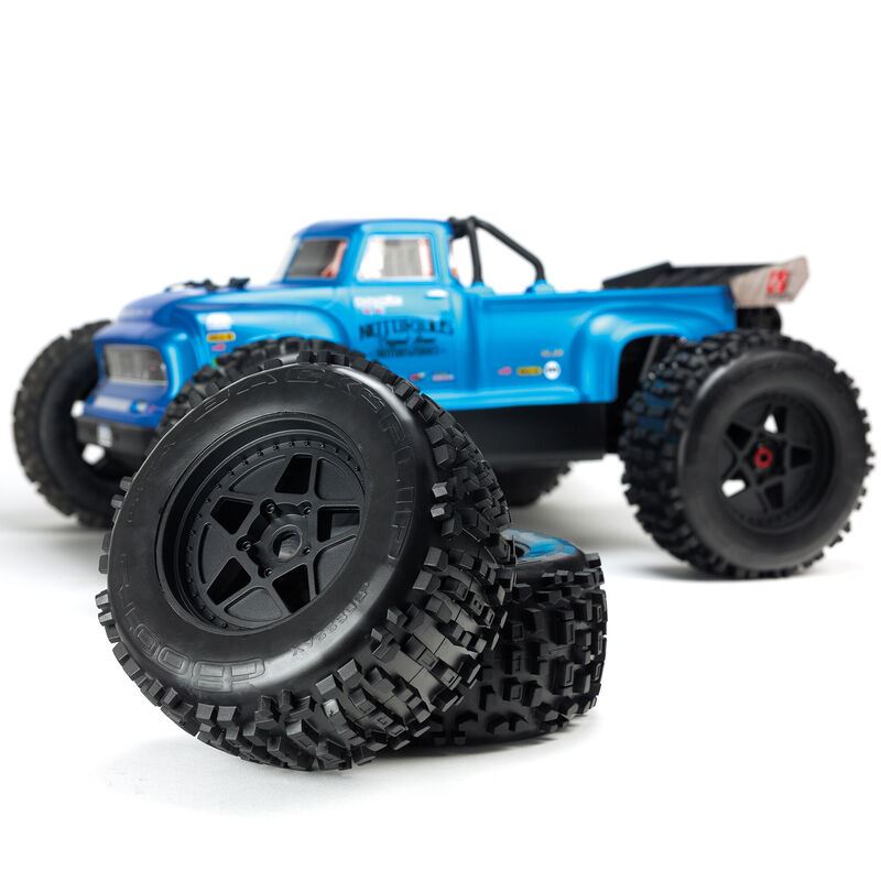 Arrma Notorious V5 6S 4WD BLX RTR Blue Stunt Truck with Spektrum Firma - ARA8611V5T2