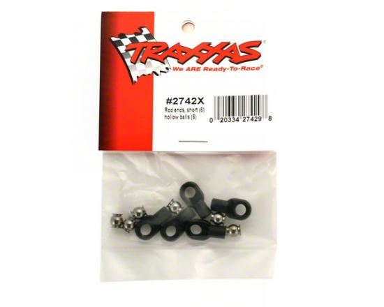 TRAXXAS Rod ends, short (6)/ hollow balls (6)