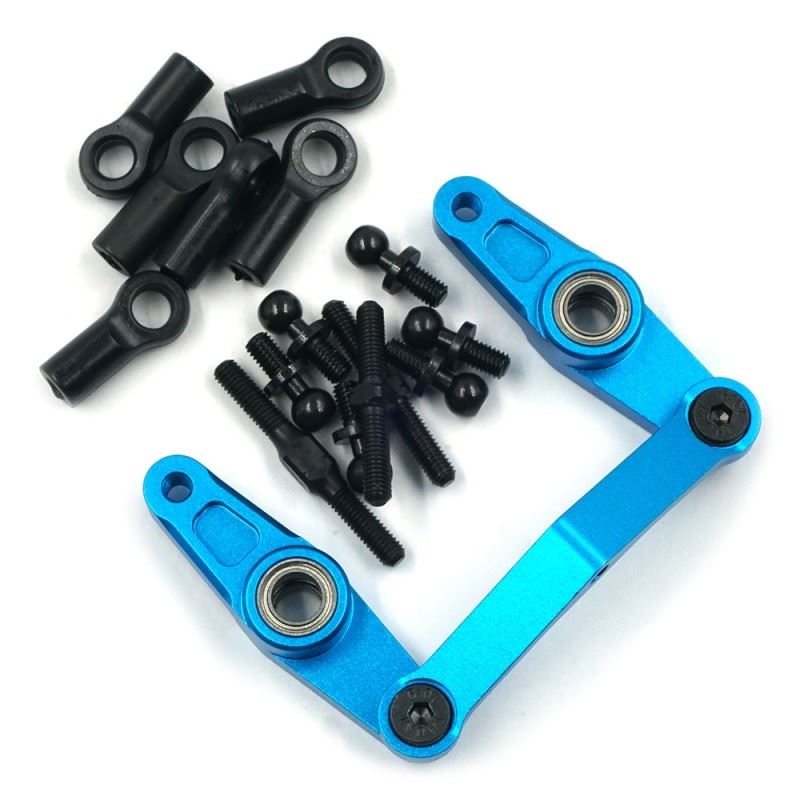 Yeah Racing Aluminum Steering Set For Tamiya TT-01E Blue