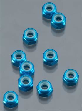 Duratrax Blue Aluminium Lock Nut M3 (10)