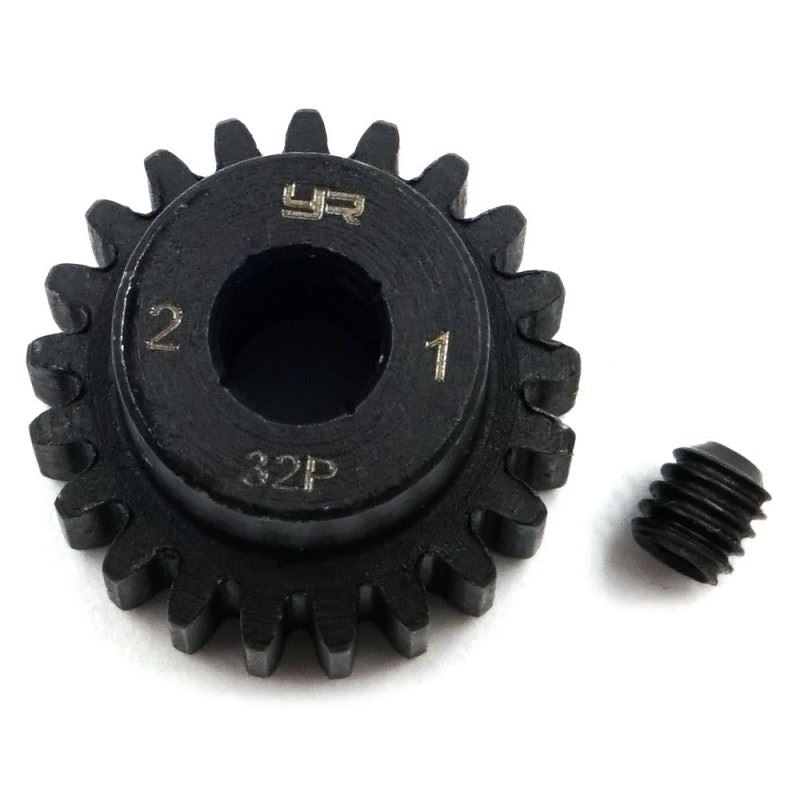 Yeah Racing 32 Pitch 21T HD Steel 5mm Bore Motor Gear Pinion