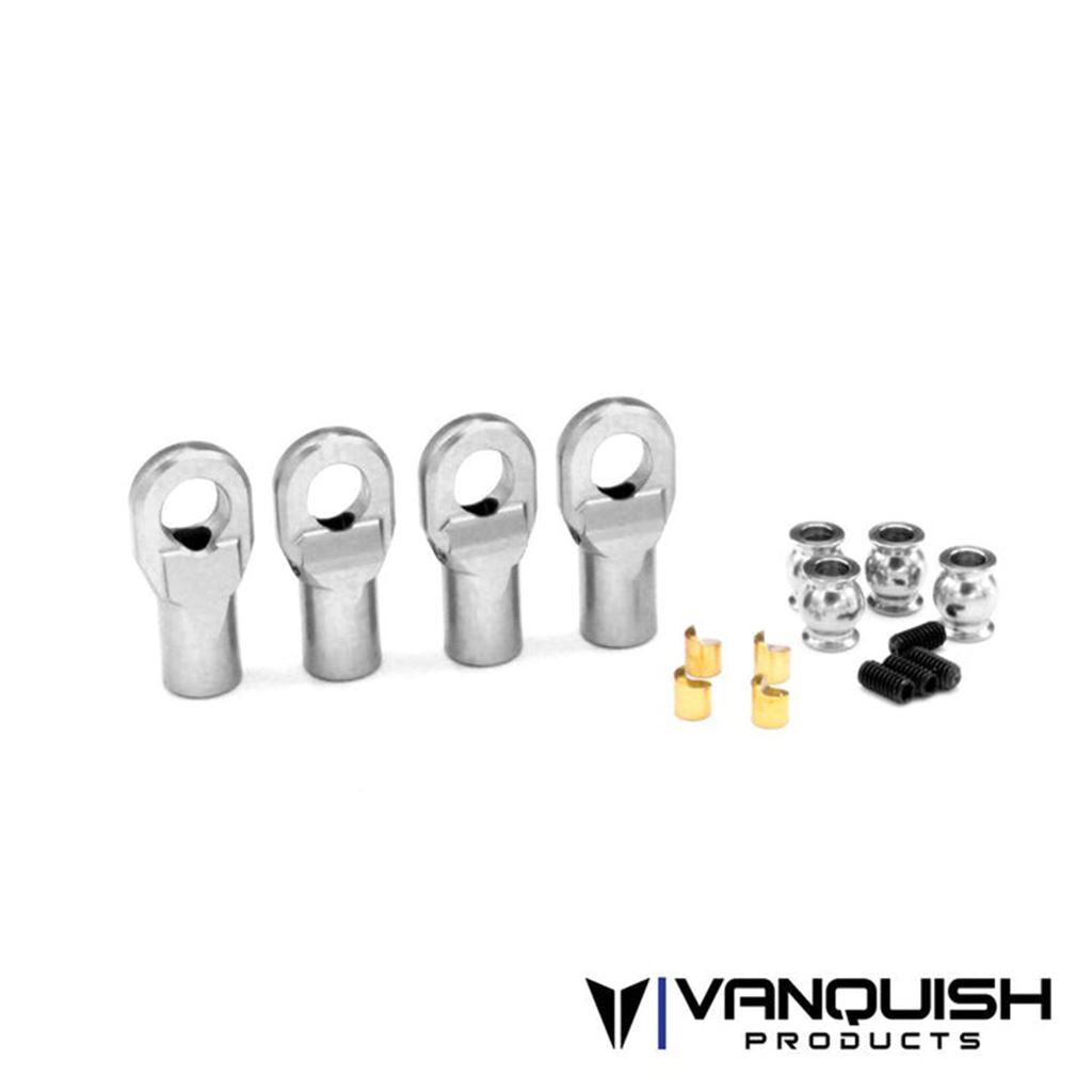 Vanquish Machined Alloy M4 Rod Ends Clear (4)