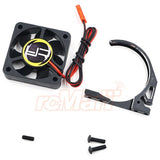 Yeah Racing Aluminum 7075 Fan Mount w/ YA-0327 40mm Tornado Fan for 1/8 Motor Black