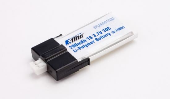 E-Flite 200mAh 1S 3.7V 30C LiPo Battery