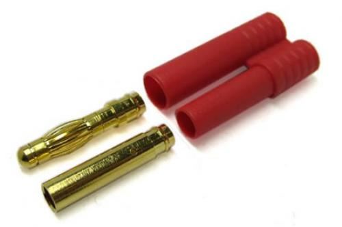 Etronix 4.0mm Gold Connector W/Housing