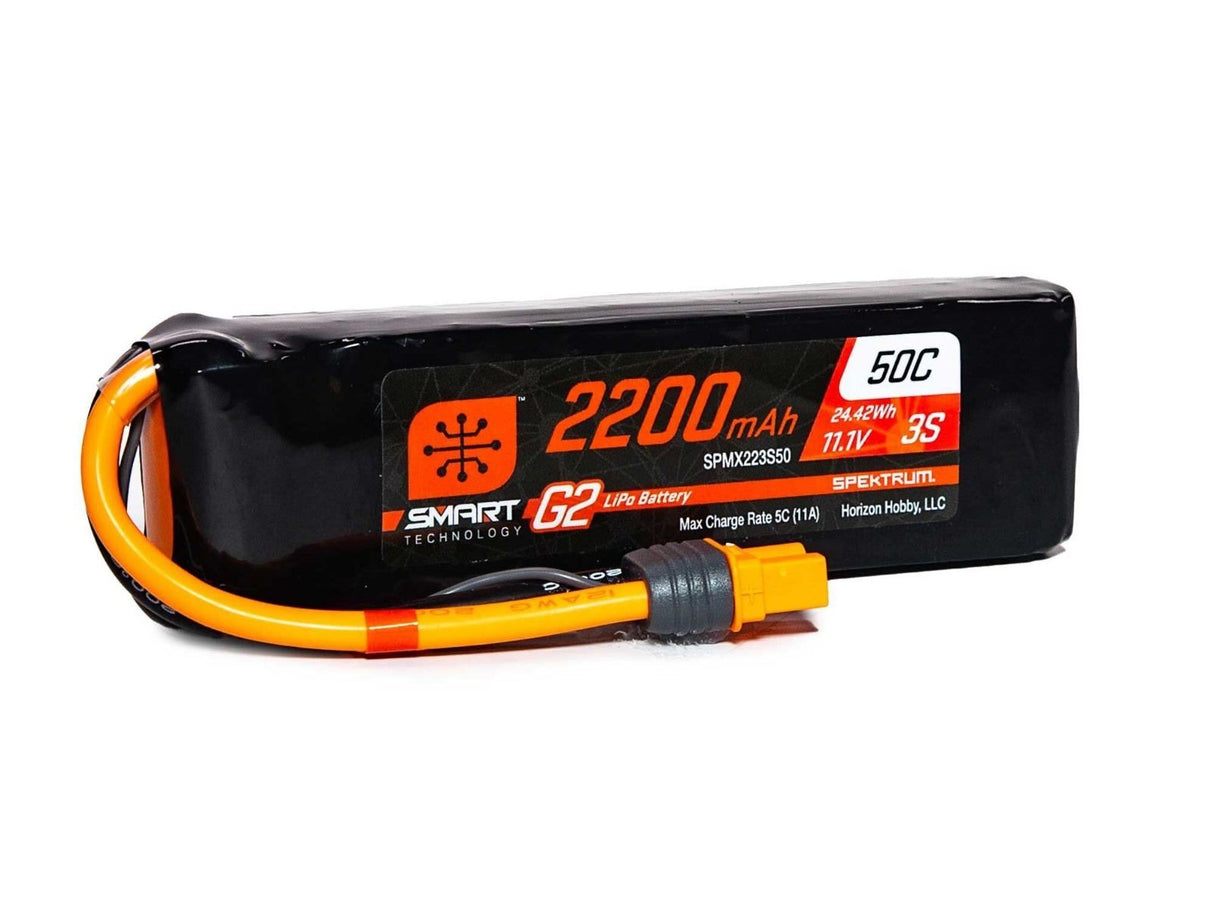 Spektrum 2200mAh 3S 11.1V SMART G2 50C IC3 -