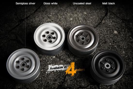 Gmade 1.9 Sr03 Beadlock Wheels (Semigloss Silver) (2)