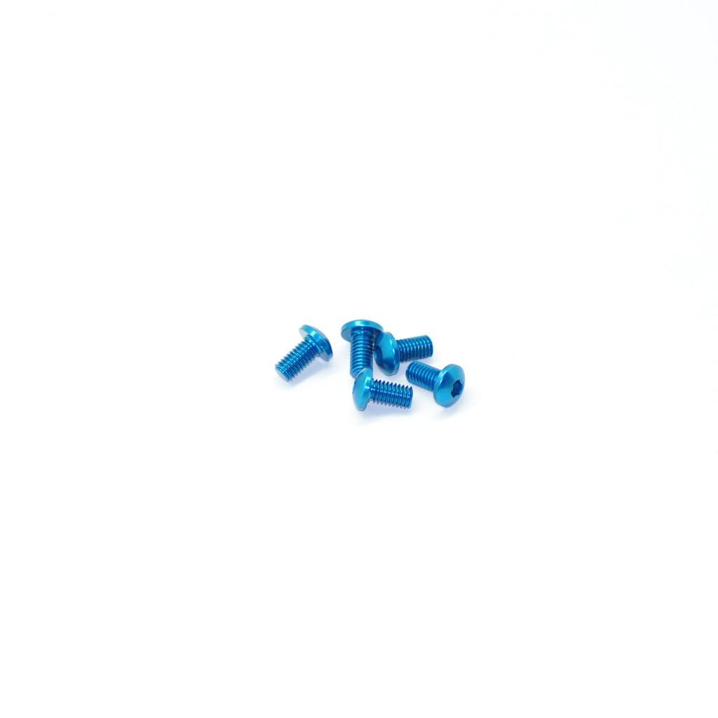 Alu Screw Allen Roundhead M3 X 6 Blue (5)