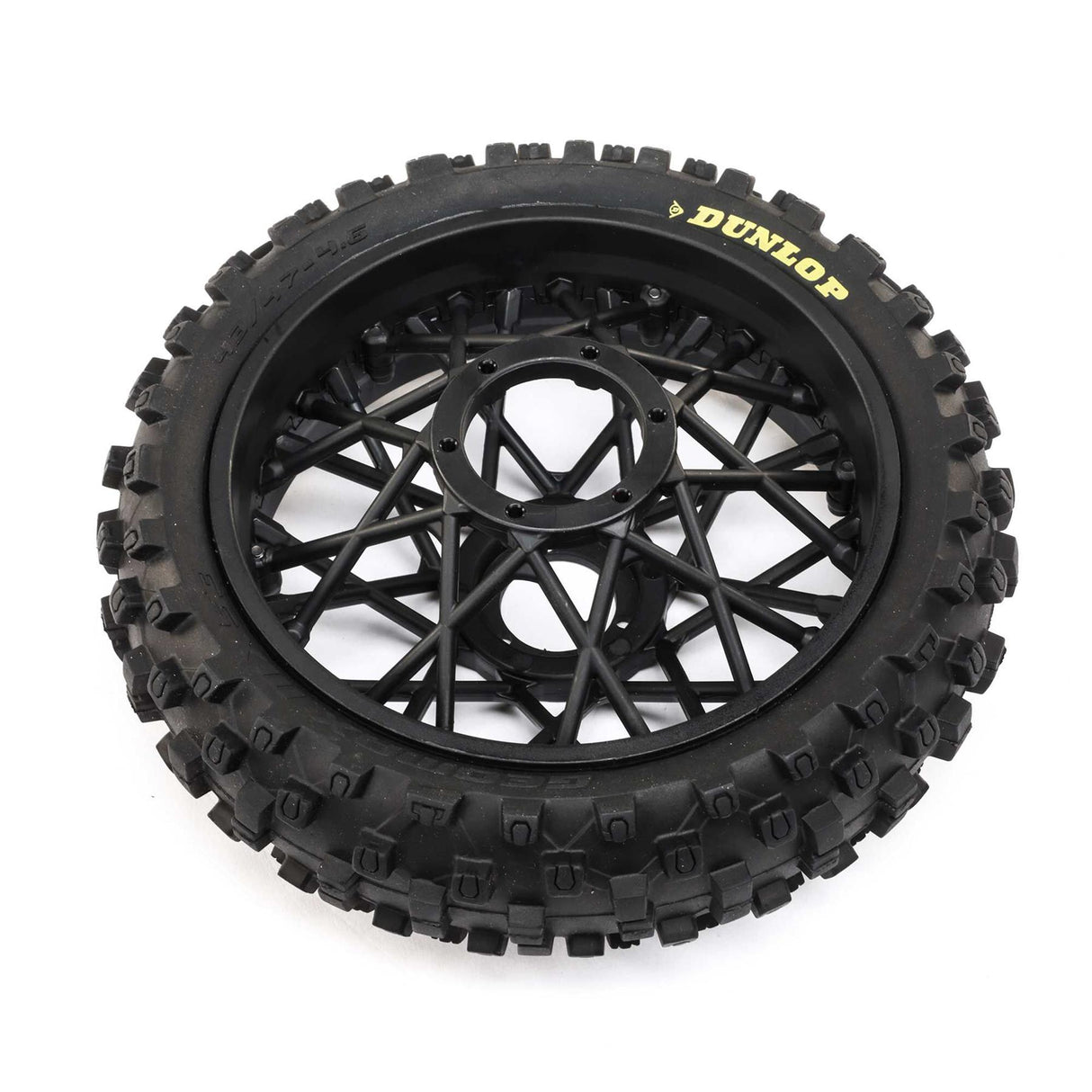 Losi Dunlop Mx53 Rear Tire Mounted, Black: Promoto-Mx