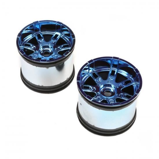 Losi Wheel, 17mm, Blue Chrome (2): LST 3XL-E (Losi44001)