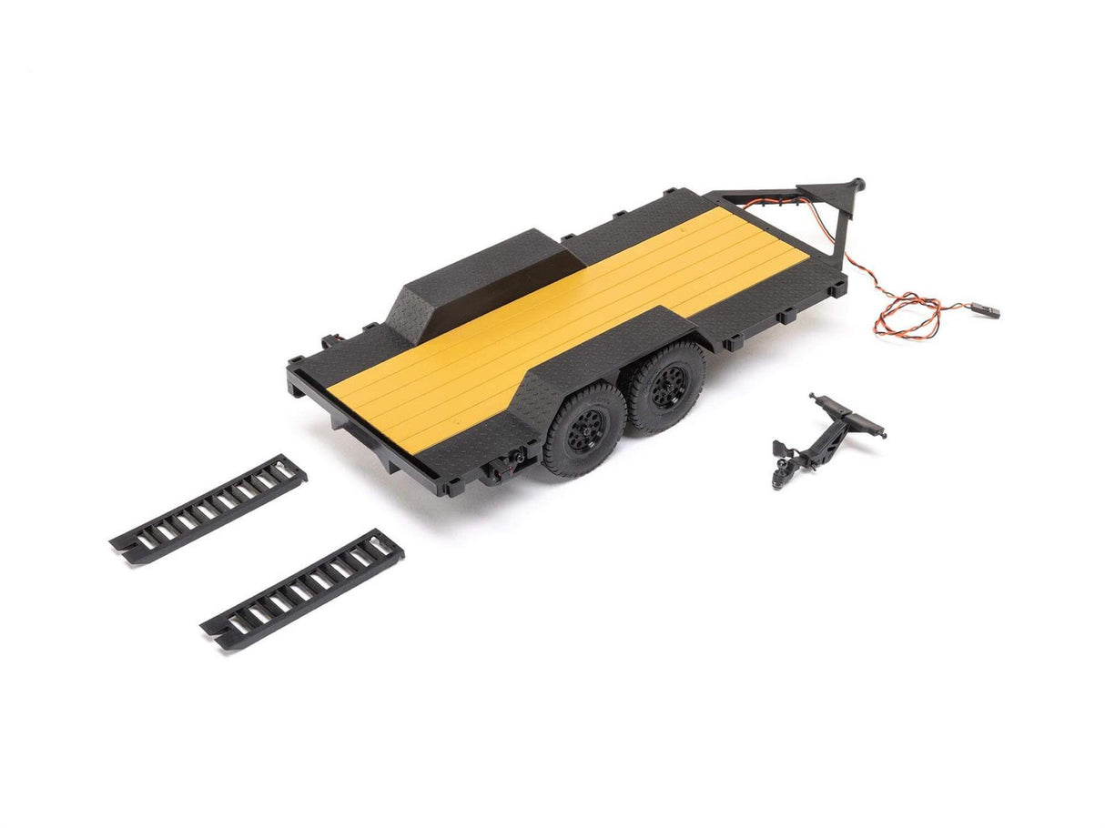 Axial Scx24 Flat Bed Vehicle Trailer With Led Taillights:1/24Th