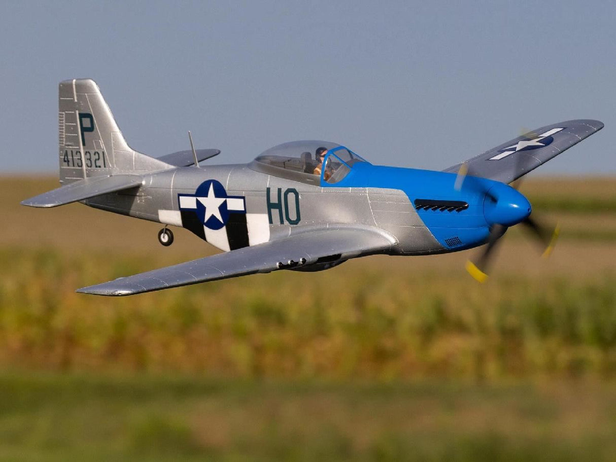 E Flite P-51D Mustang 1.2m PNP inCripes A'Mighty 3rdin