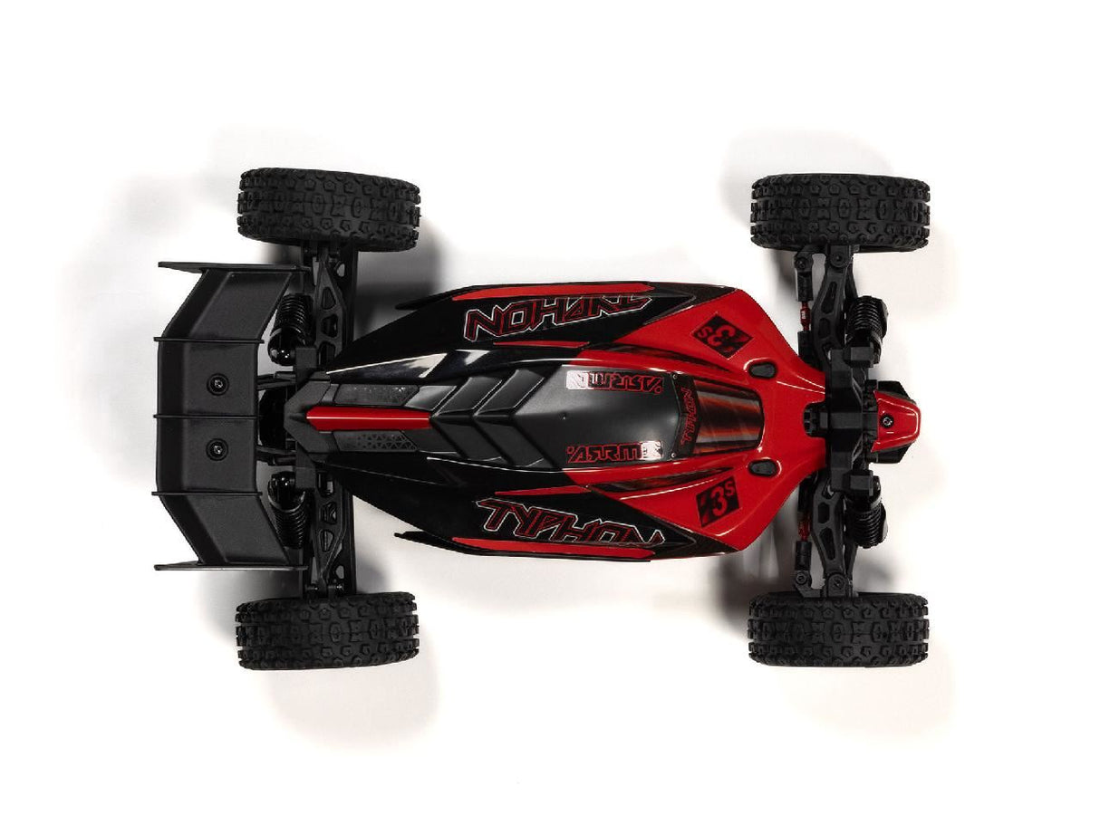 Arrma 1/18 Typhon Grom 223S Blx 4X4 With Batt/Charger Red