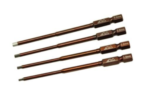 arrowmax Power Tool Tip Set 4 Pieces - Hex Driver 1.5, 2.0, 2.5, 3.0mm