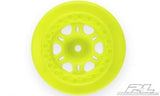 Pro-Line 'Split Six' Yellow One Piece Front Wheels For Slash