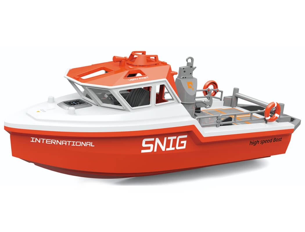 Heng Long Snig Rescue Rtr Boat Brushless 320Mm Length White