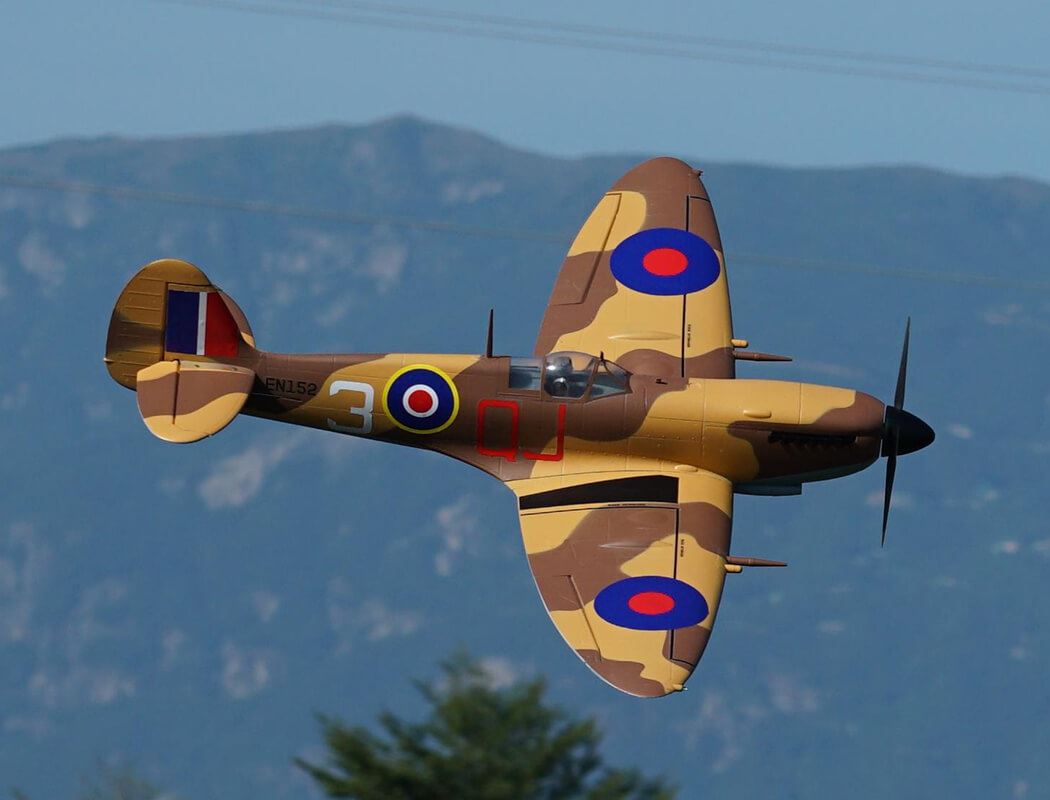 Xfly Supermarine Spitfire Mkix Brown 1200Mm Without Tx/Rx/Batt