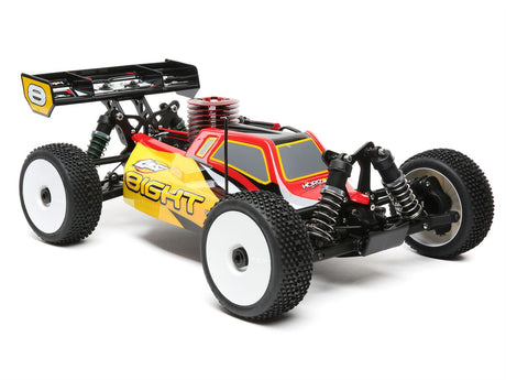 Losi 1/8 8IGHT 4WD Nitro Buggy RTR, Red/Yellow