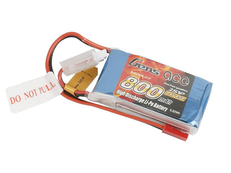 Gens Ace Li-Po 2S 7.4V 800Mah 45C With Bec