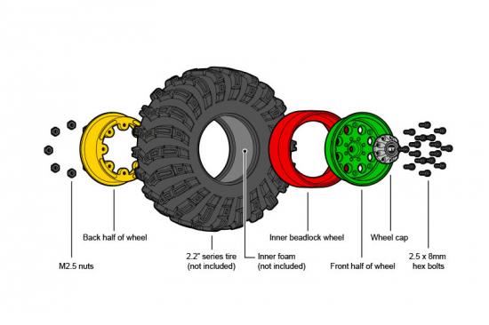 FASTRAX 1/10TH MOUNTED ARROW BUGGY REAR TYRES 10-SPOKE