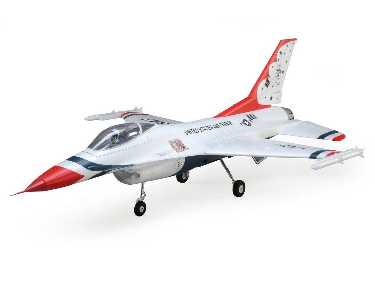 E Flite F-16 70mm EDF BNF Basic w/AS3X and SS - EFL78500