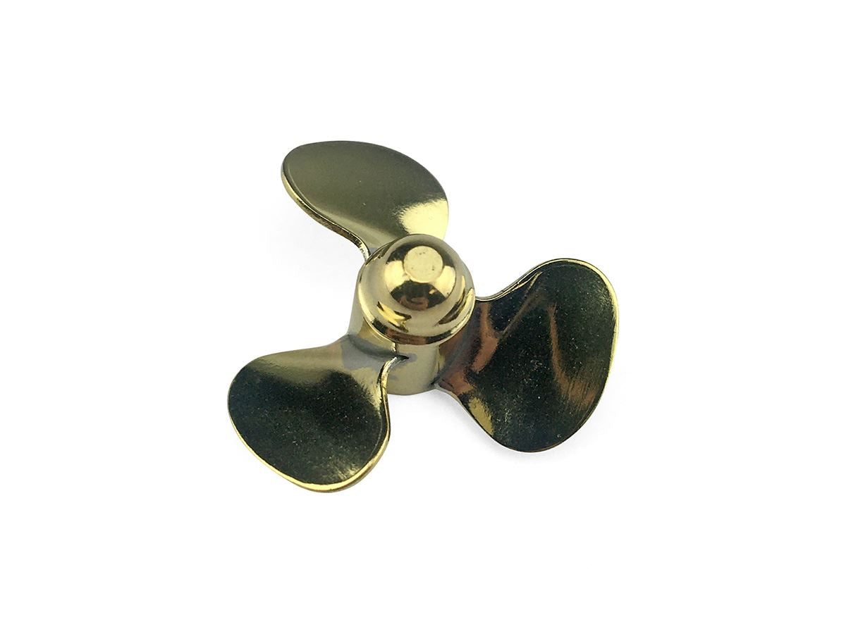 Radio Active Brass Propeller (Classic), 3 Blade, 20mm, M4, Rh