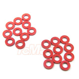 Yeah Racing Aluminum M3 Flat Washer 1mm 20pcs Red